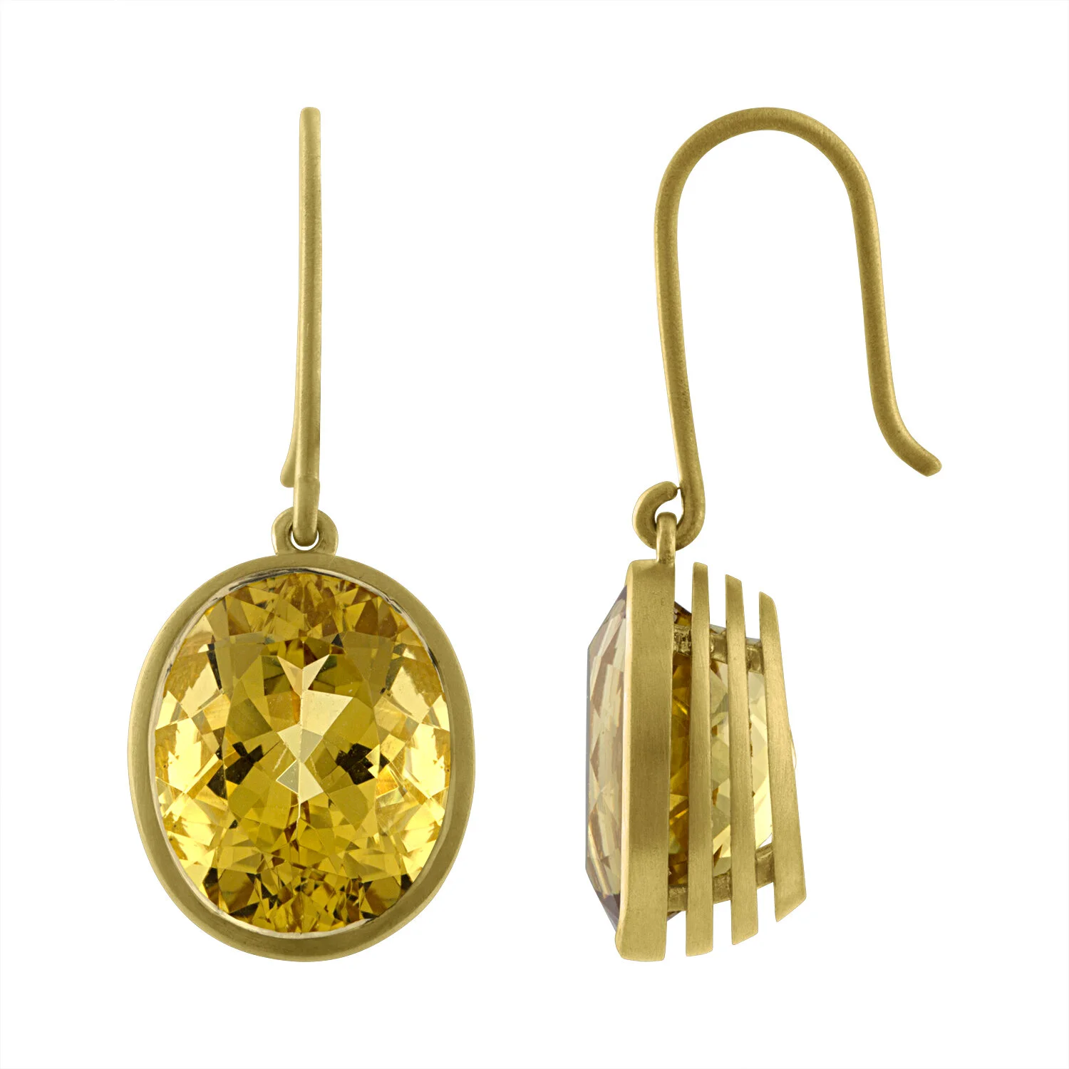 ピアス TOUT Y EST EARRINGS GOUTTE RM5B0184 TATE+Oval+Yellow+Beryl+on+a+